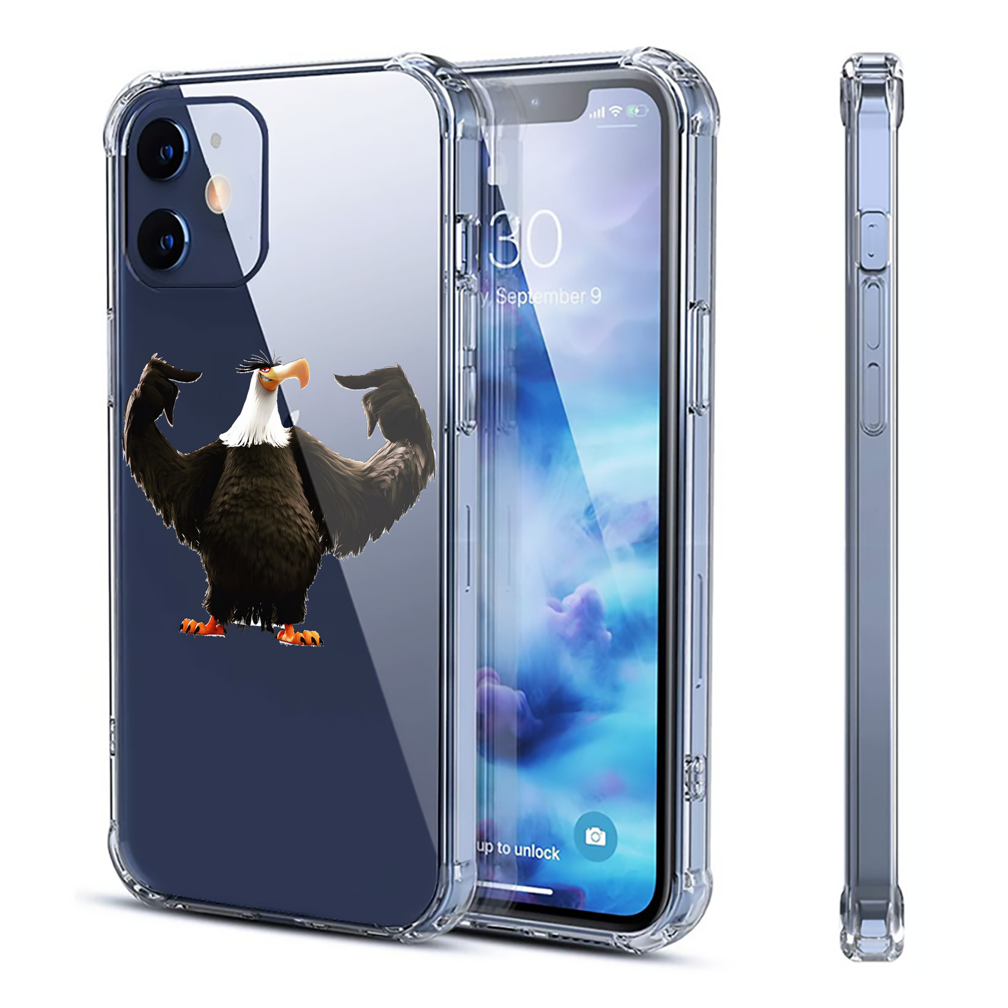 （画像用） Angry Birds アングリーバード 【iPhone 12シリーズ対応】透明スマホケース（クリアソフトケース）